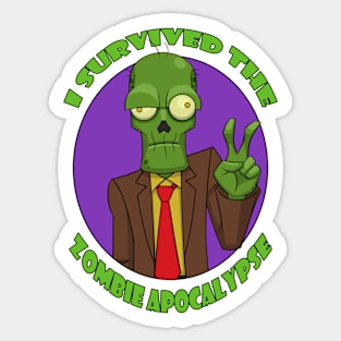 I Survived the Zombie Apocalypse Sticker